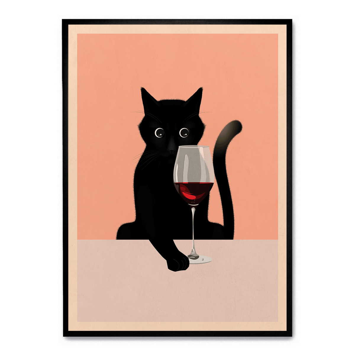 Cat And Wine poster | Postera.art