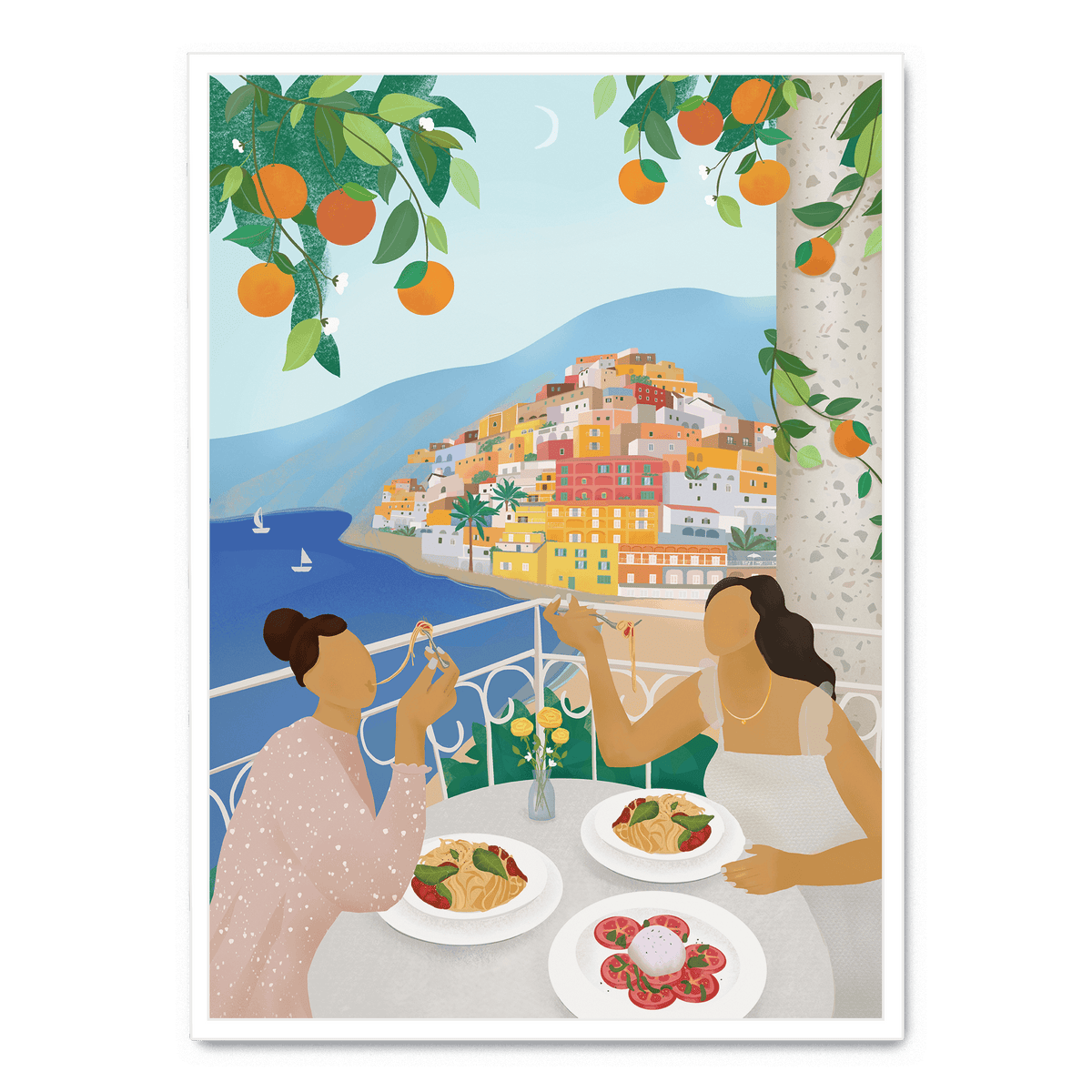 Girls In Positano Poster Postera art girls-in-positano-poster-postera-art