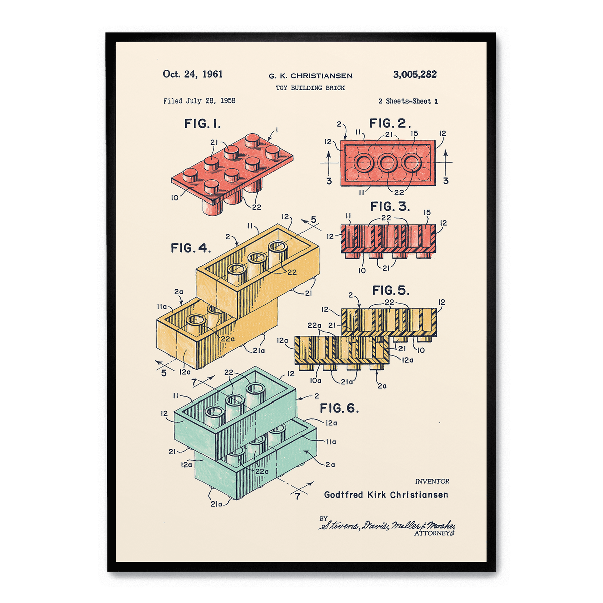 Lego Colors poster Postera.art