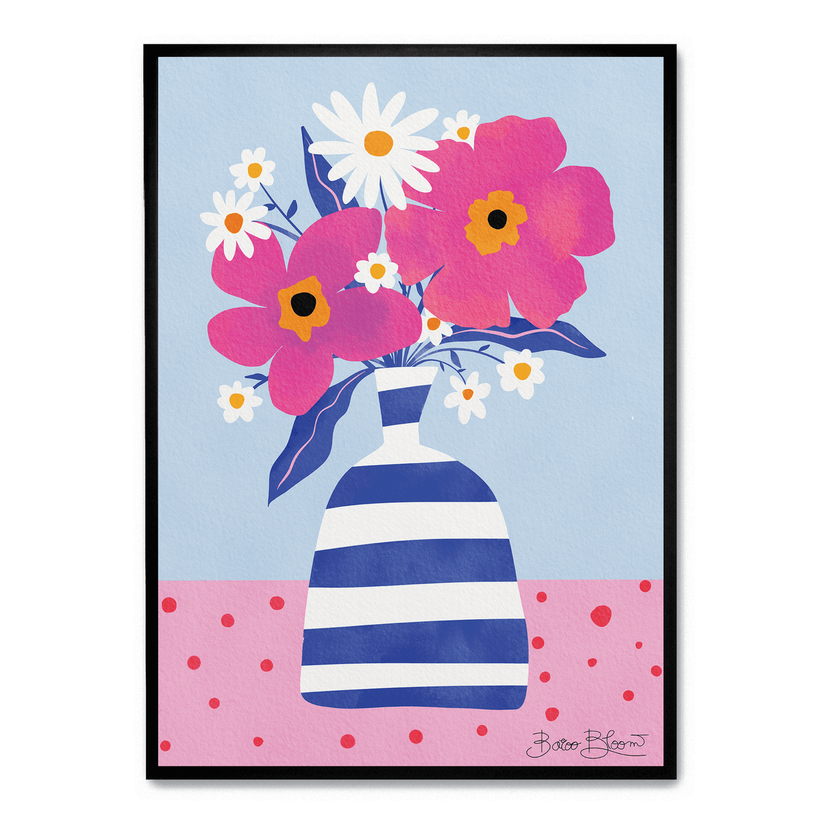 Maximalist Flower Vase Poster 