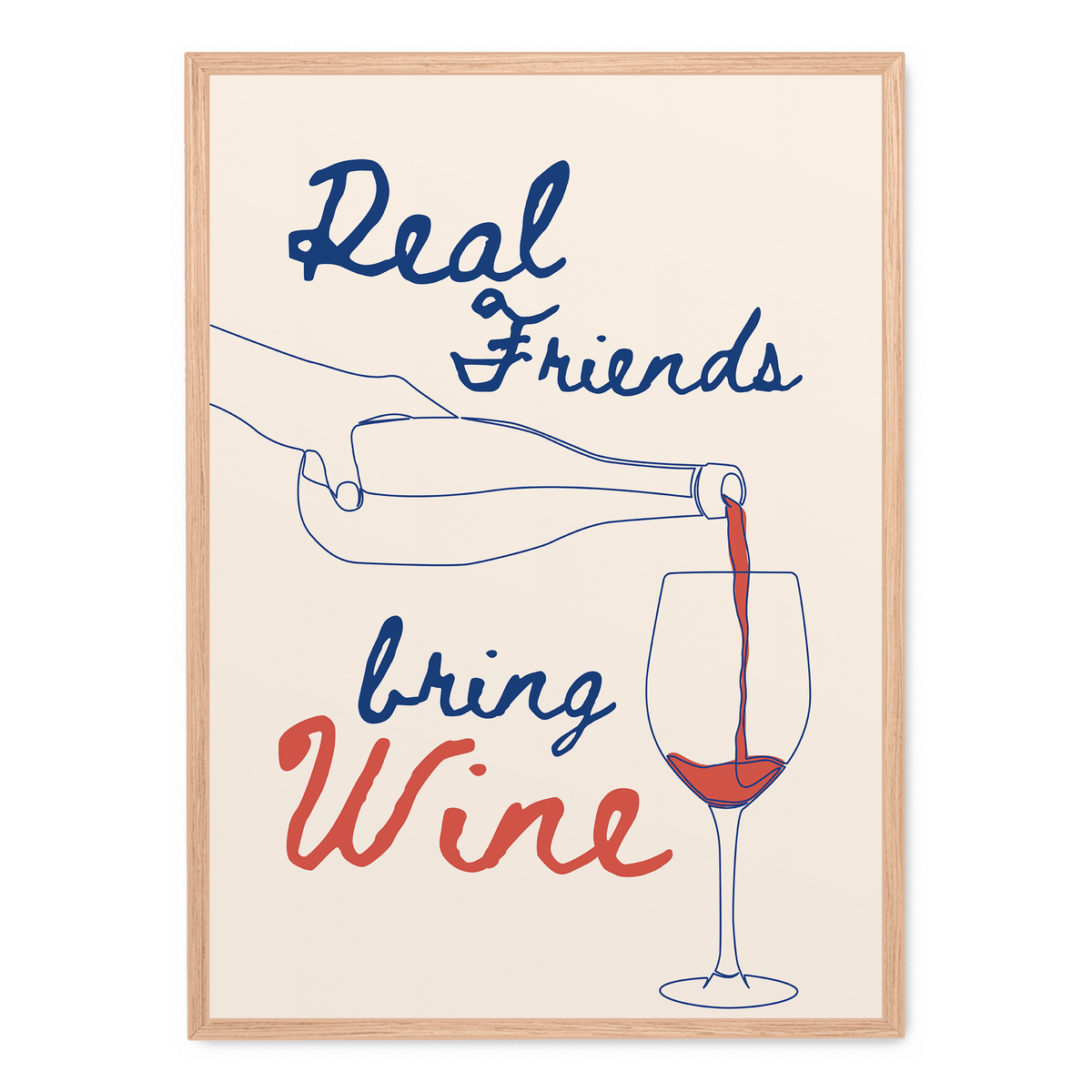 real-friends-bring-wine-poster-postera-art