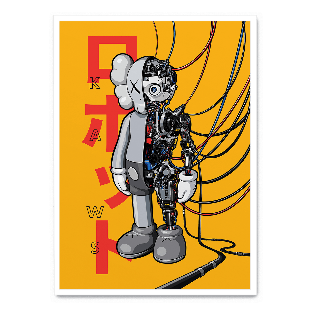 KAWS Robot Poster Postera art kaws-robot-poster-postera-art