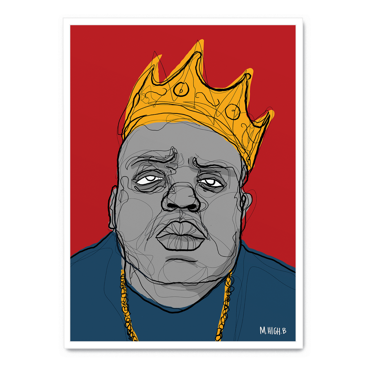 Biggie Smalls x M.HIGH.B poster Postera.art