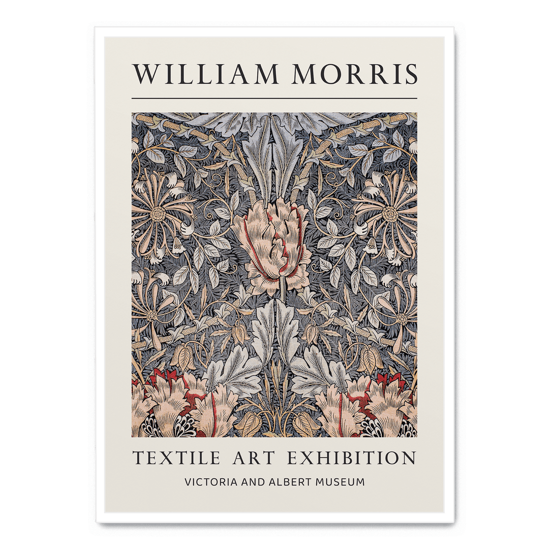 Printed Linen Honeysuckle Pattern