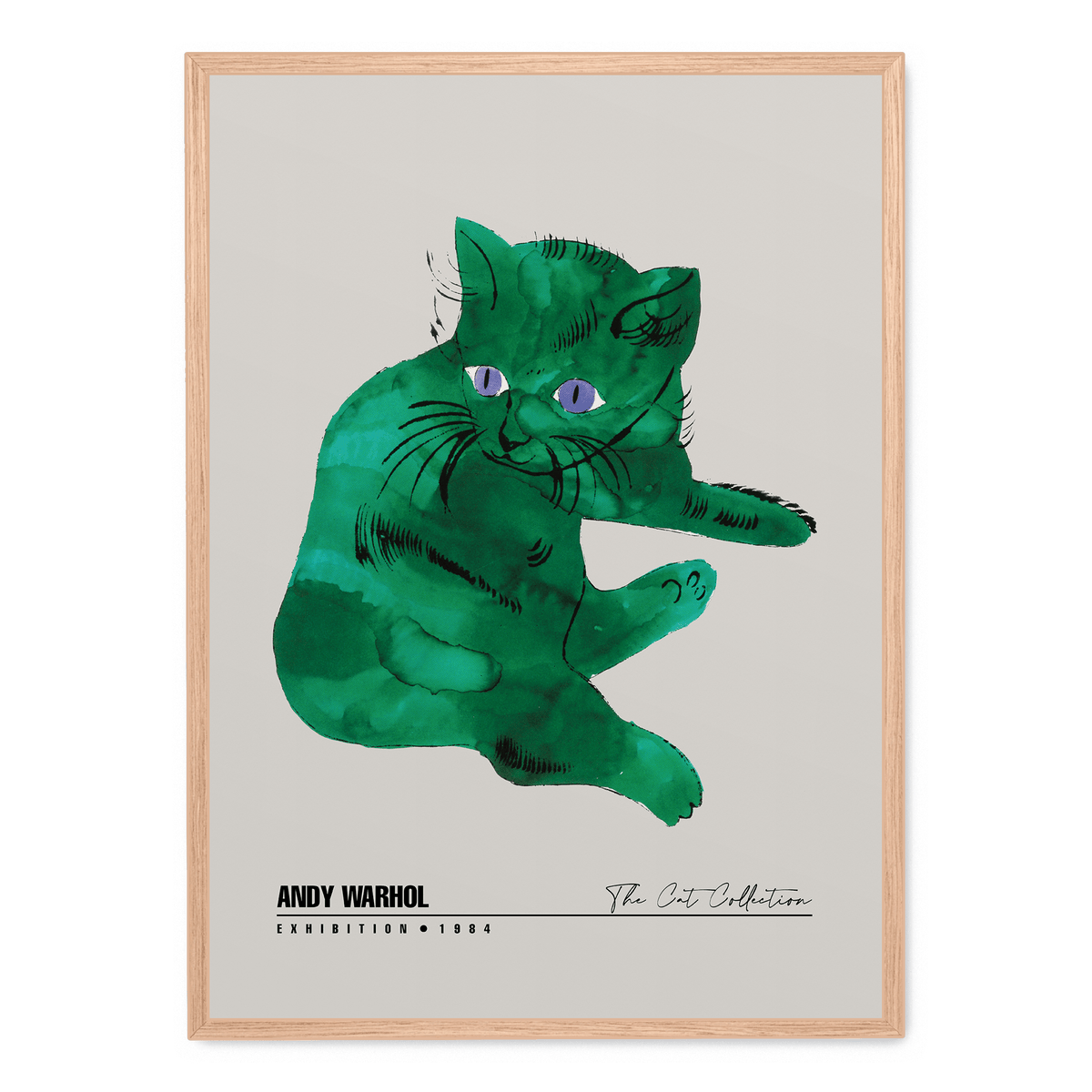 Green Cat Poster Postera art green-cat-poster-postera-art