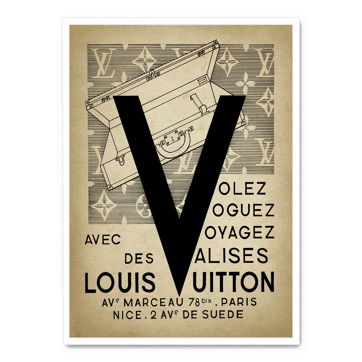 高評価のクリスマスプレゼント Vintage Vuitton Louis poster Postera.art | 小物入れ