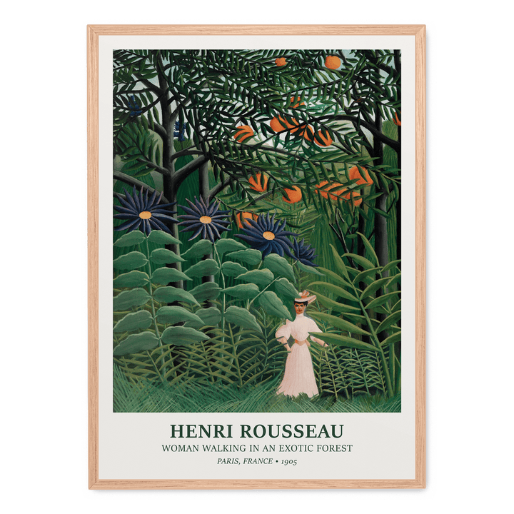 Woman Walking In An Exotic Forest