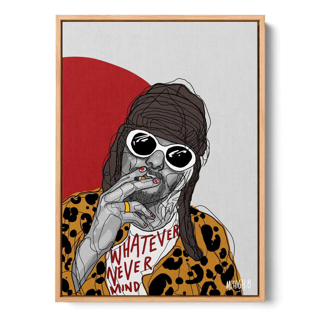Kurt Cobain x M.HIGH.B Canvas poster | Postera.art