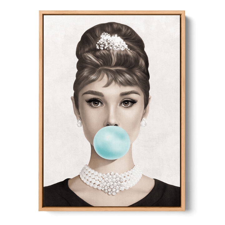 Audrey Hepburn Bubblegum Canvas