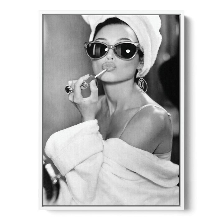 Audrey Hepburn Lipstick Canvas