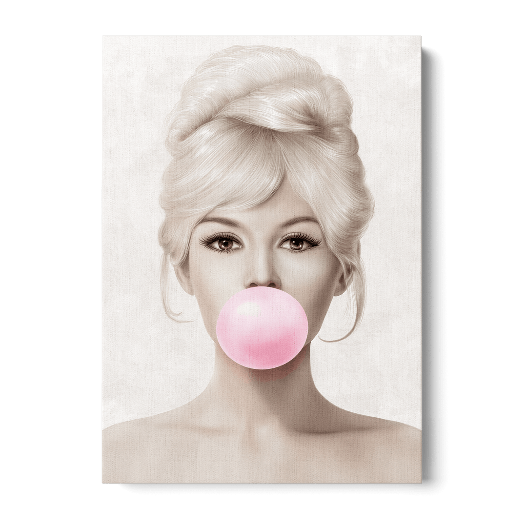 Brigitte Bardot Bubblegum Canvas