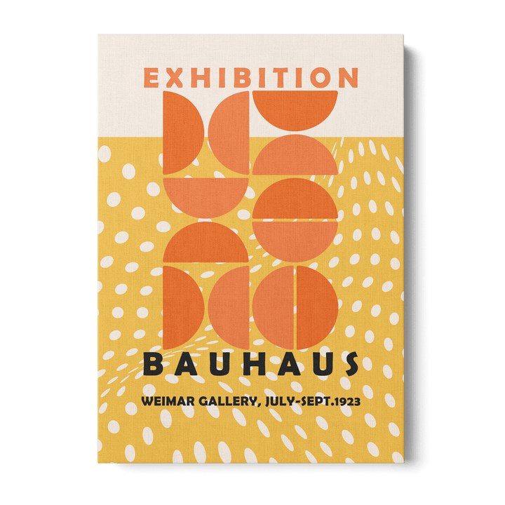 Bauhaus Abstract Yellow Canvas