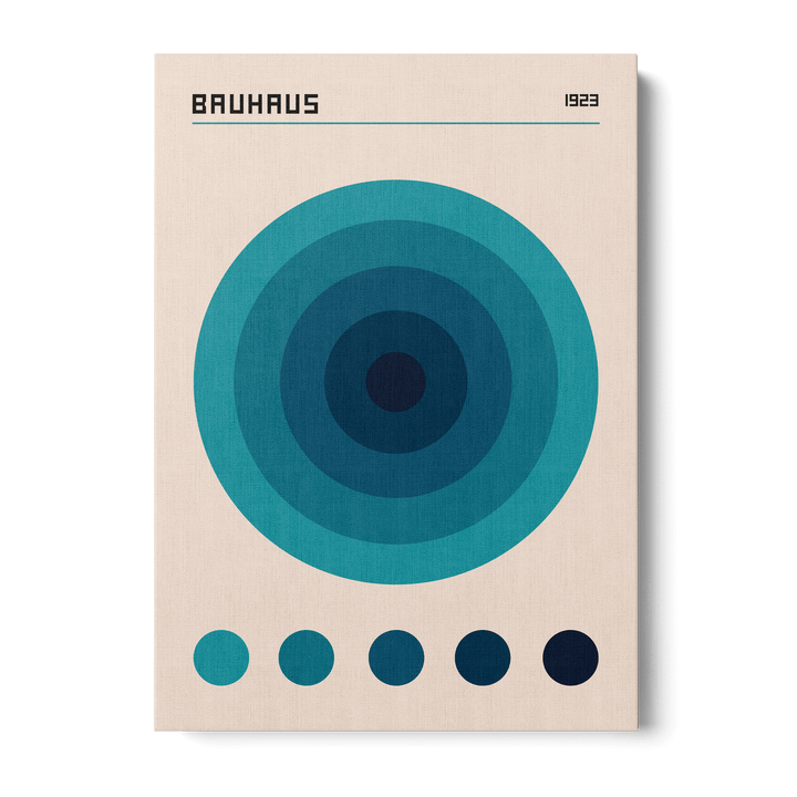 Bauhaus Blue Color Code Canvas