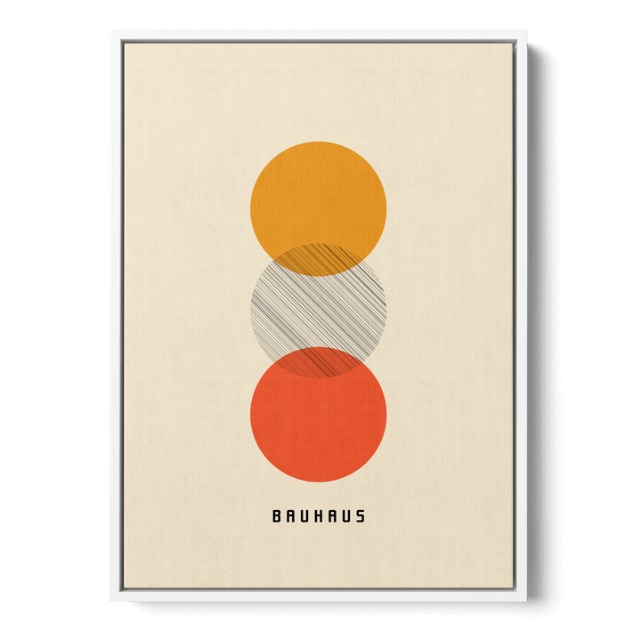 Bauhaus Colored Circles Canvas