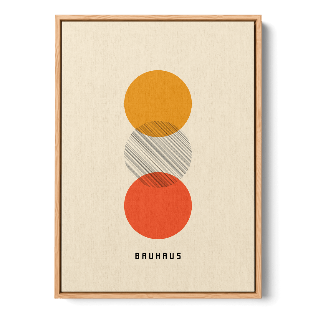 Bauhaus Colored Circles Canvas