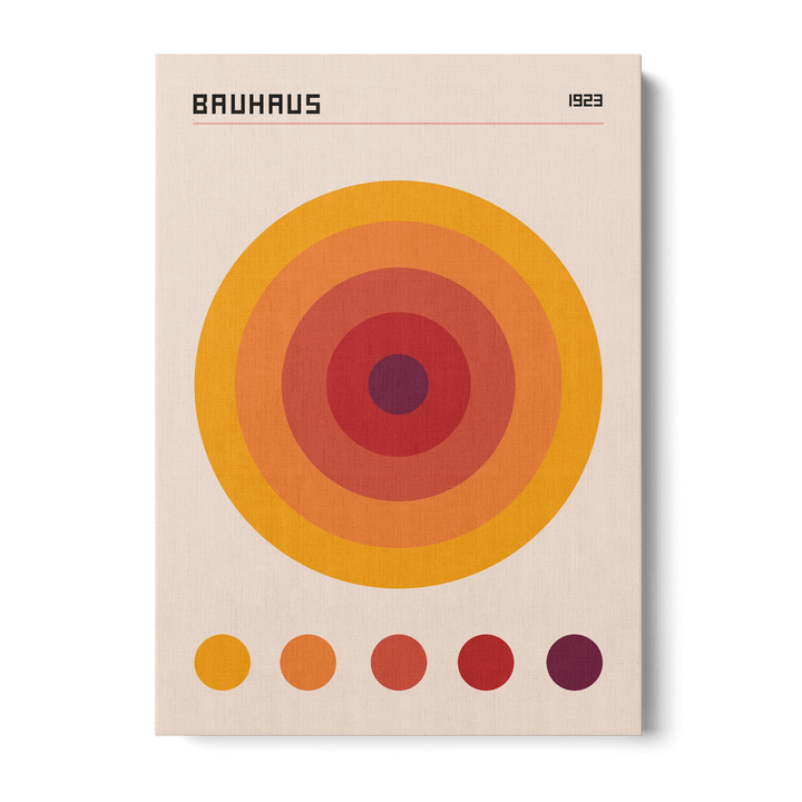Bauhaus Orange Color Code Canvas