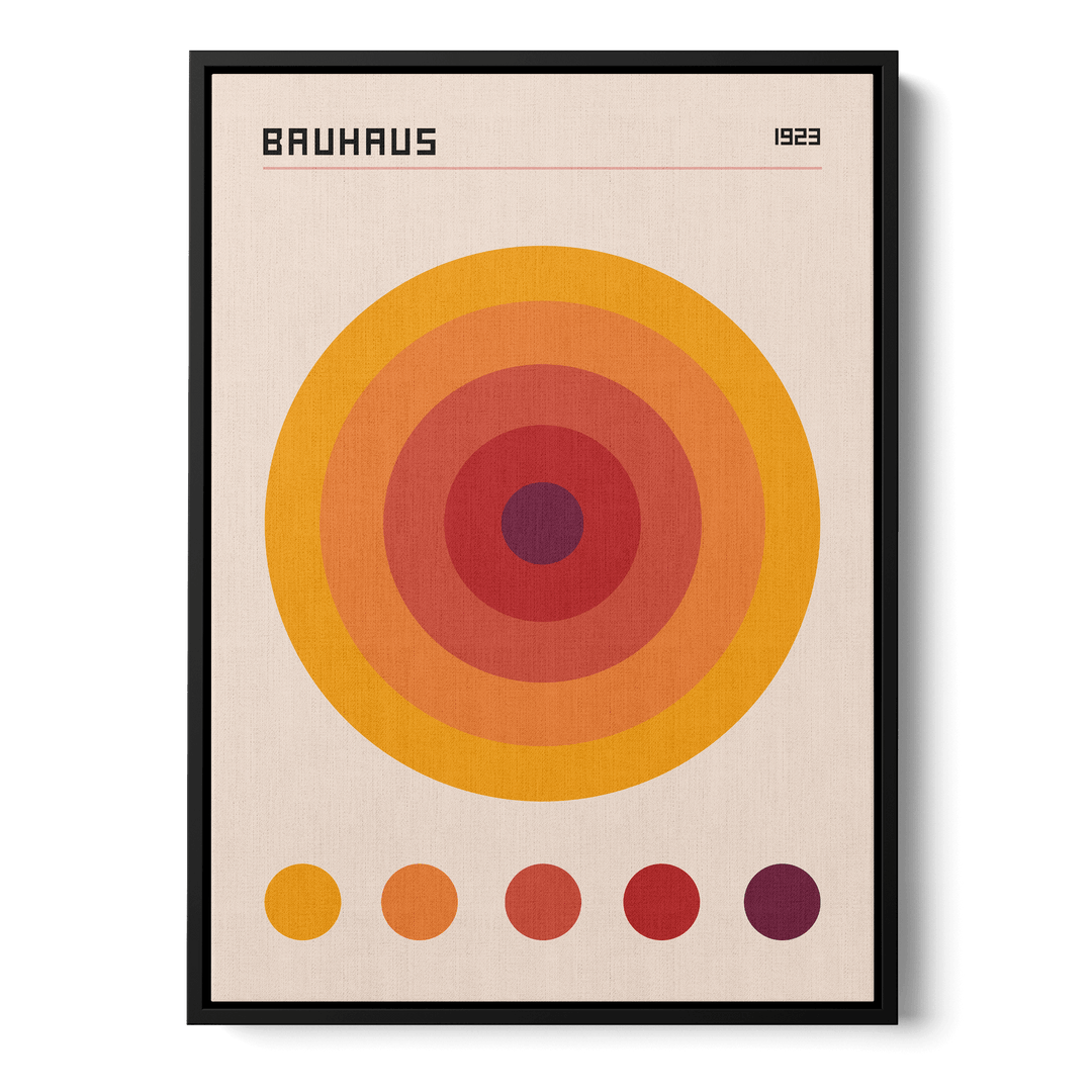 Bauhaus Orange Color Code Canvas