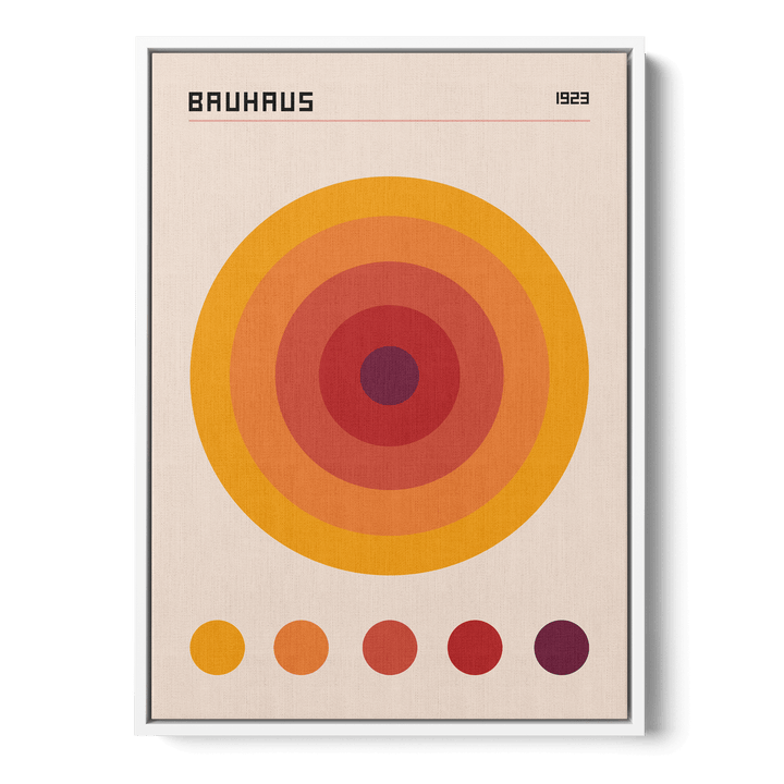 Bauhaus Orange Color Code Canvas