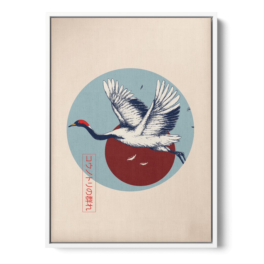 Japanese Crane Flying Canvas