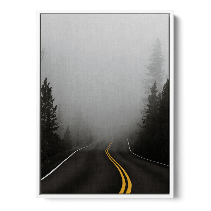 Highway With Fog Canvas