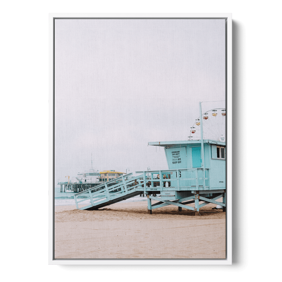 Lifeguard House On The Beach Canvas