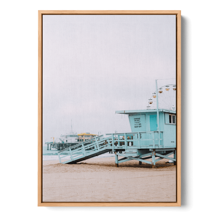 Lifeguard House On The Beach Canvas