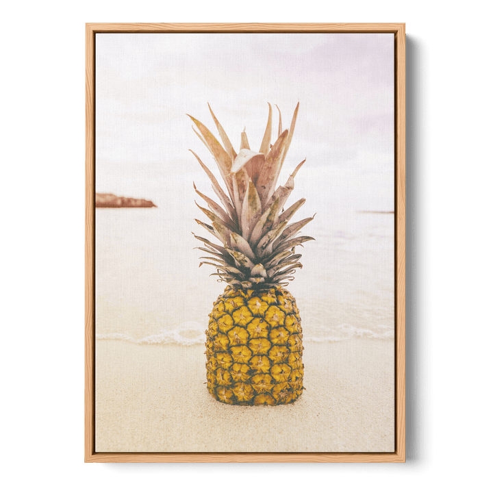 Pineapple On The Beach Canvas
