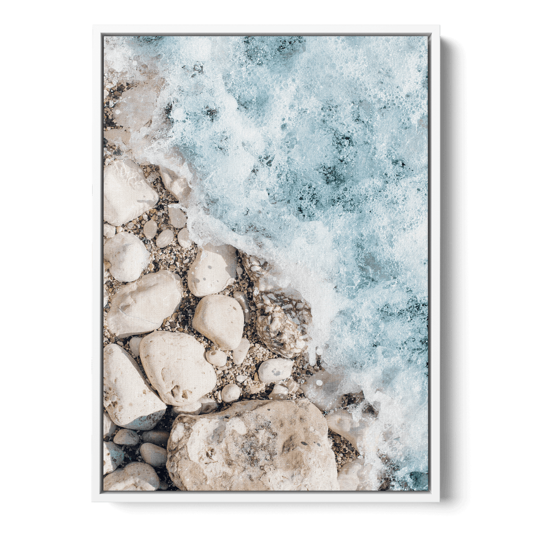 Wave On Stones Canvas
