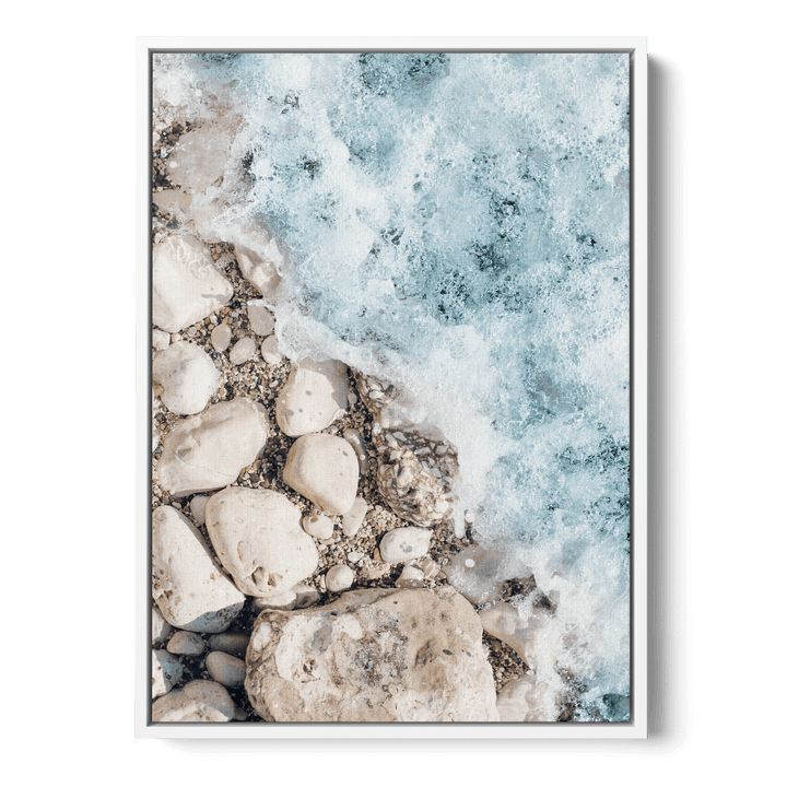 Wave On Stones Canvas