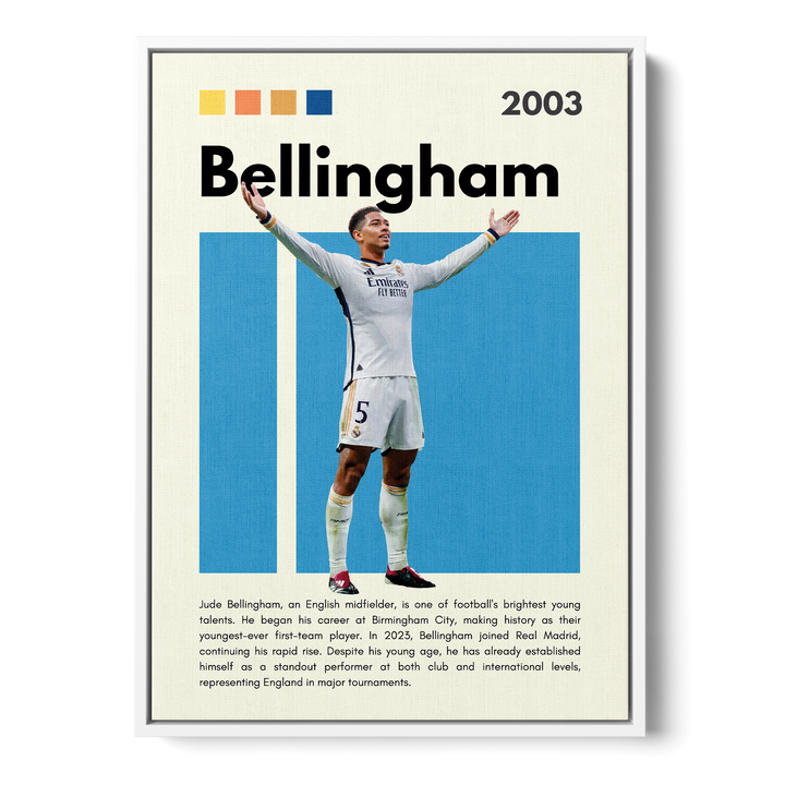 Jude Bellingham Football Icons Canvas