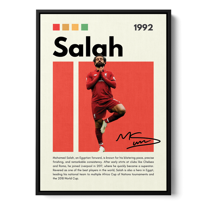 Mohamed Salah Football Icons Canvas
