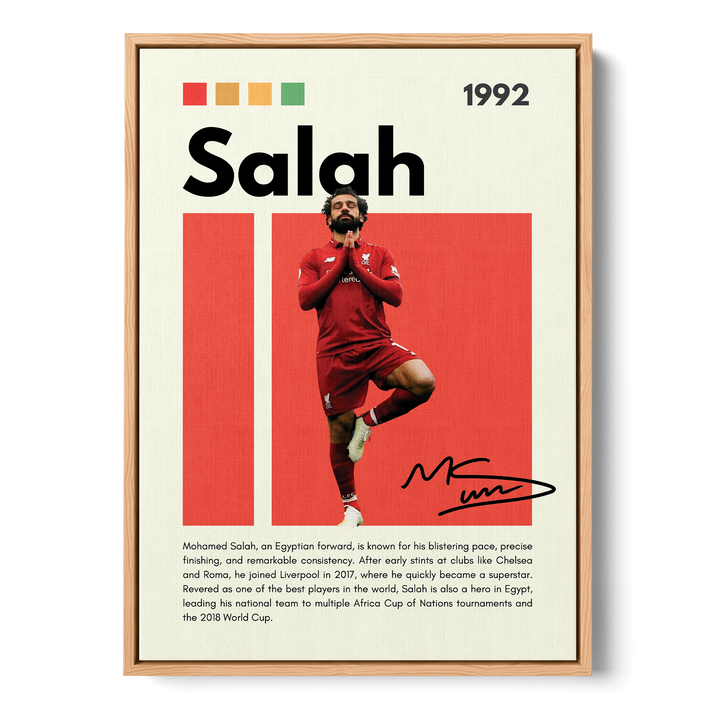 Mohamed Salah Football Icons Canvas