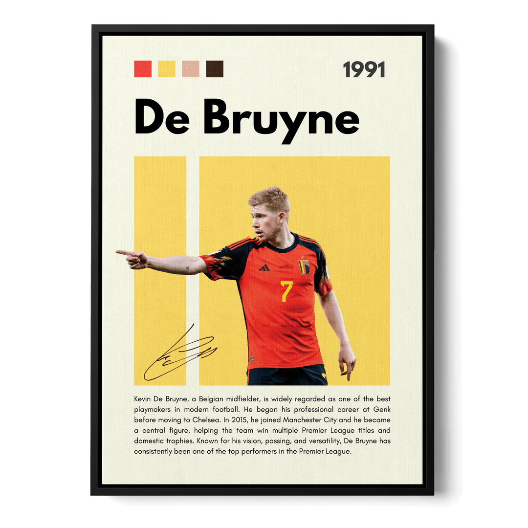 Kevin De Bruyne Football Icons Canvas