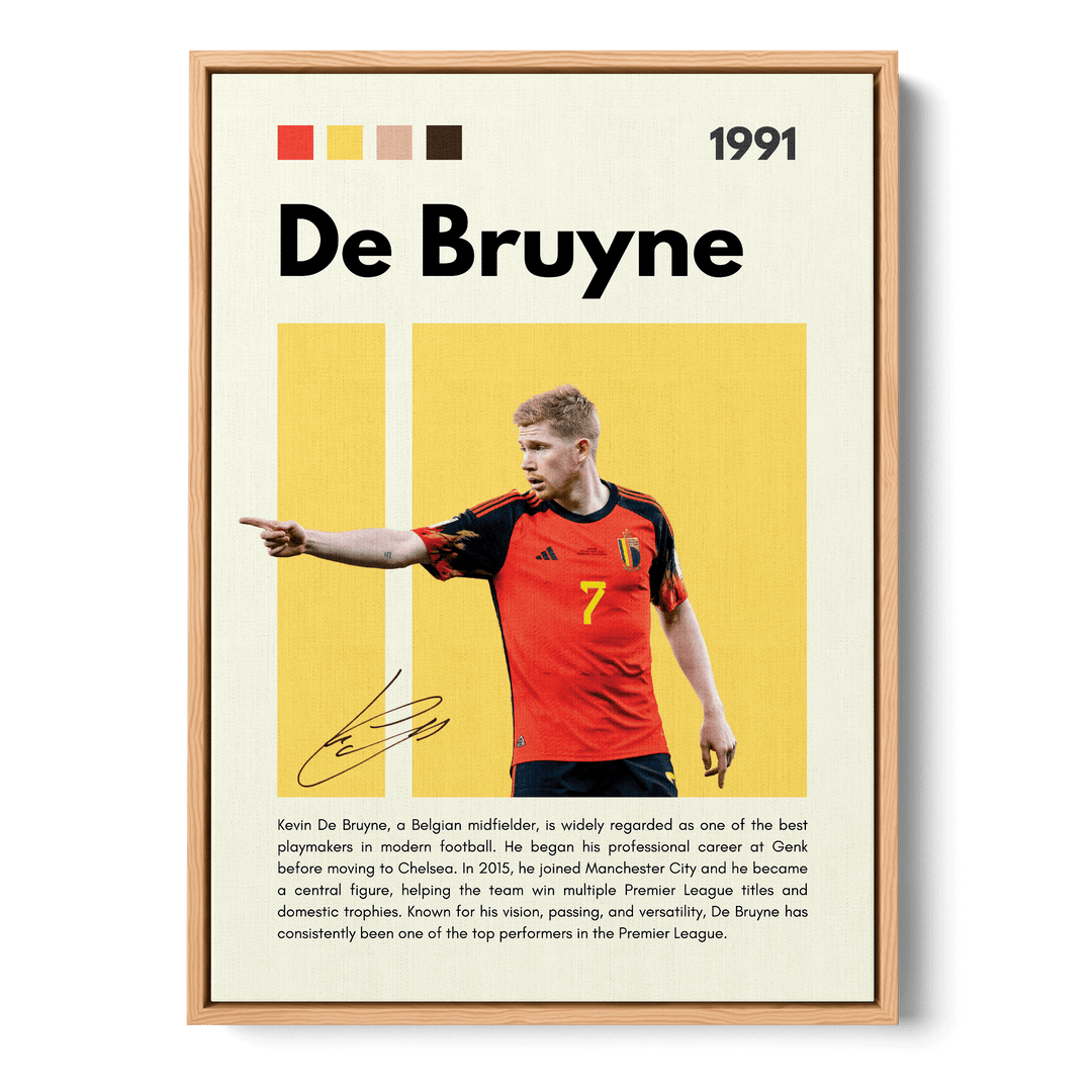 Kevin De Bruyne Football Icons Canvas