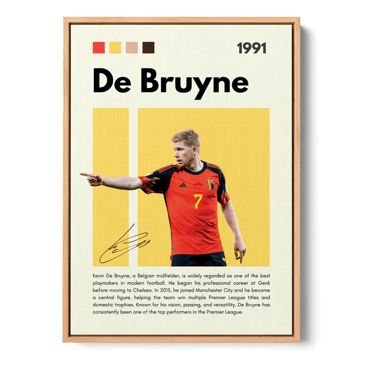 Kevin De Bruyne Football Icons Canvas