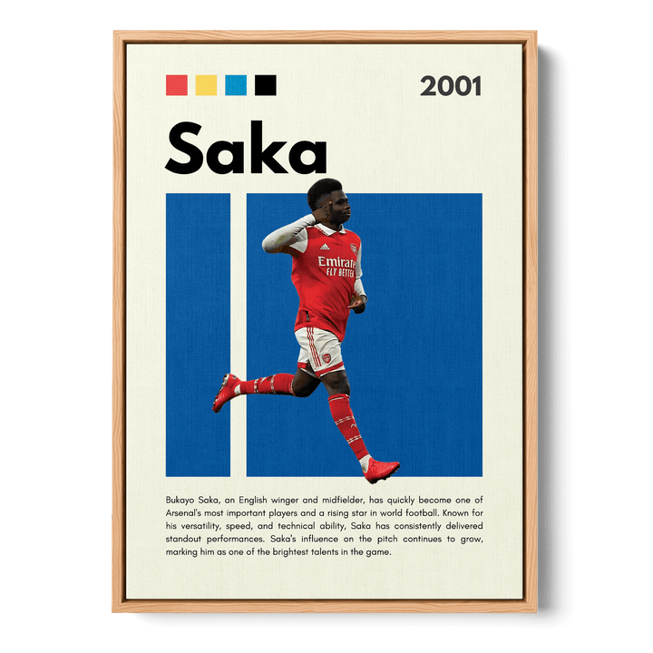 Bukayo Saka Football Icons Canvas