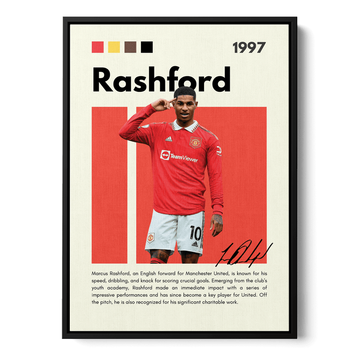 Marcus Rashford Football Icons Canvas