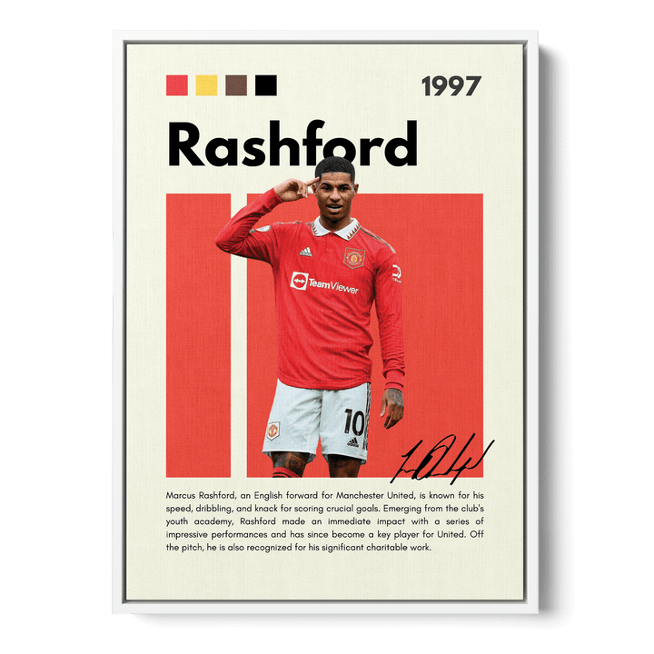 Marcus Rashford Football Icons Canvas