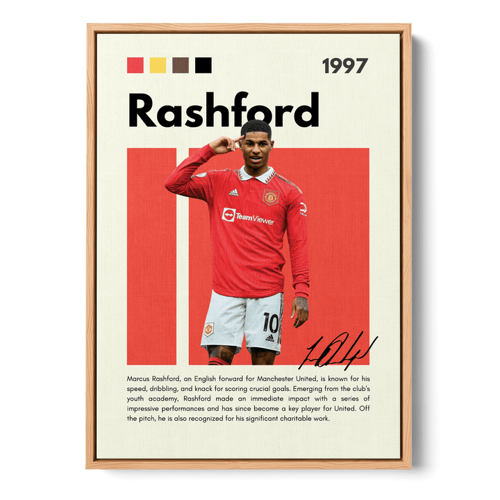Marcus Rashford Football Icons Canvas