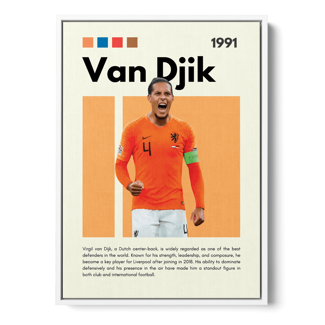 Virgil Van Dijk Football Icons Canvas