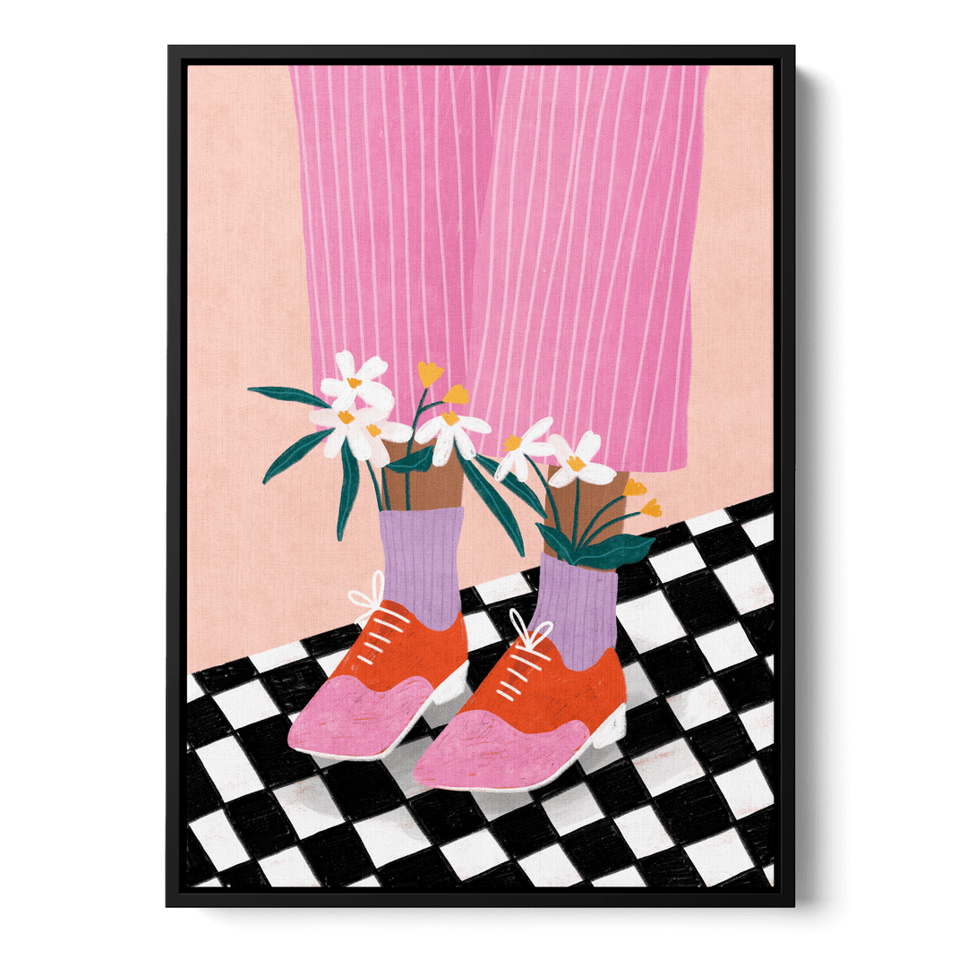 Floral Socks Canvas