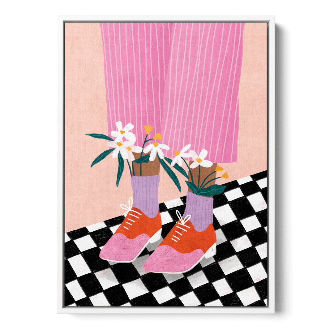 Floral Socks Canvas