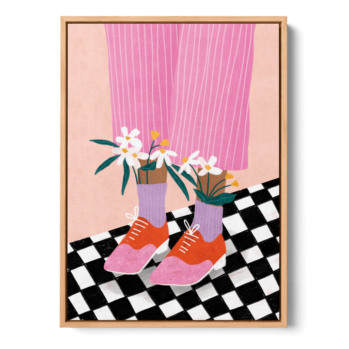 Floral Socks Canvas