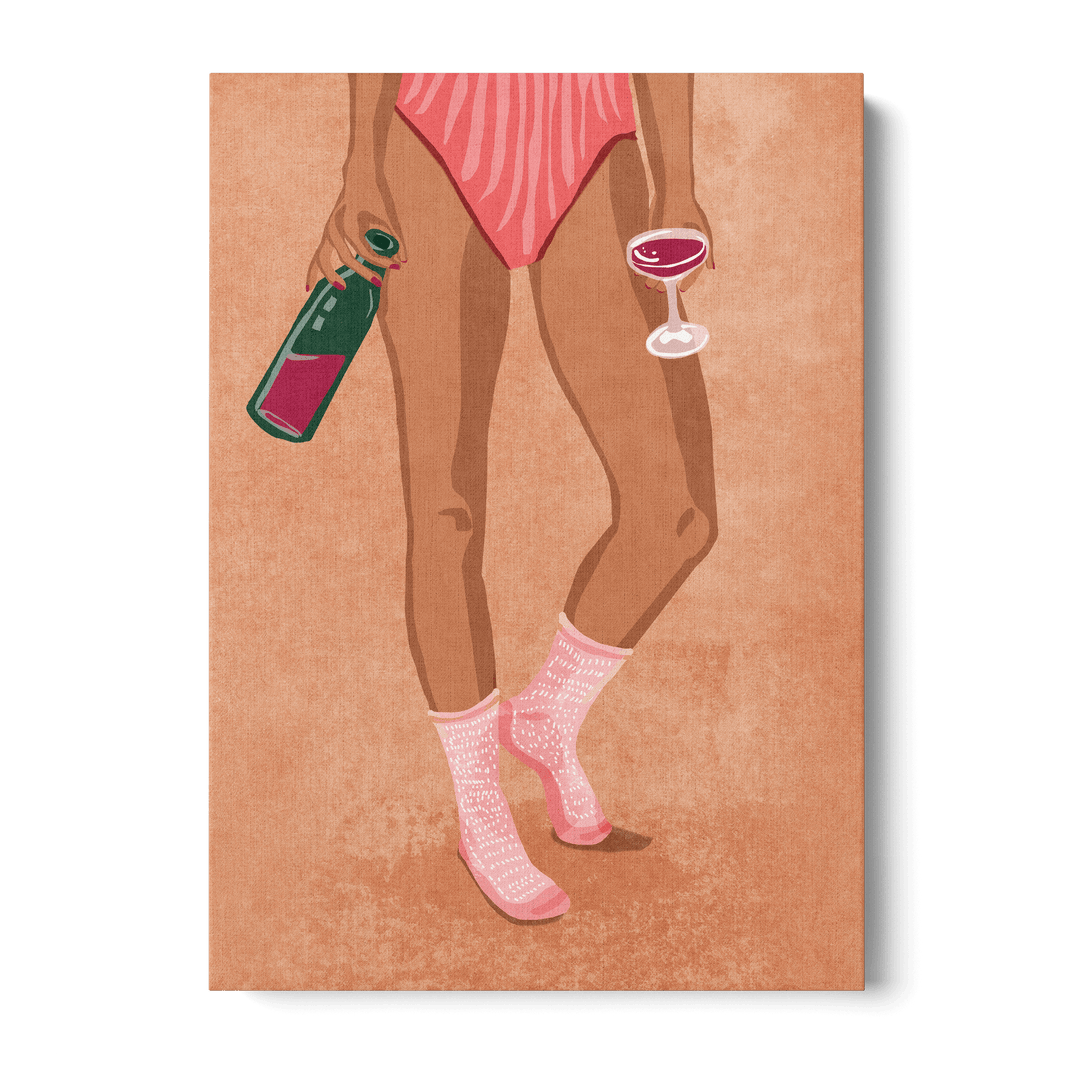 Wine And Socks Canvas