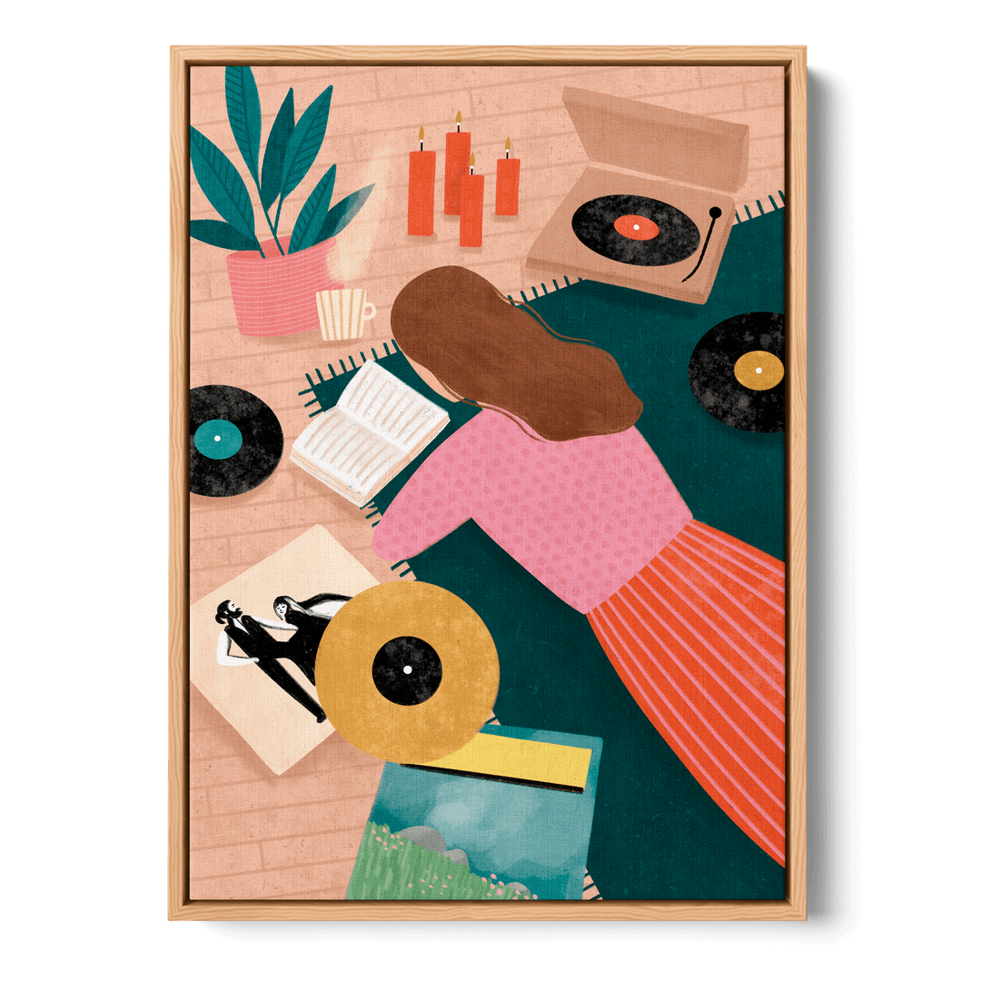 Cozy Vinyl Retreat Canvas