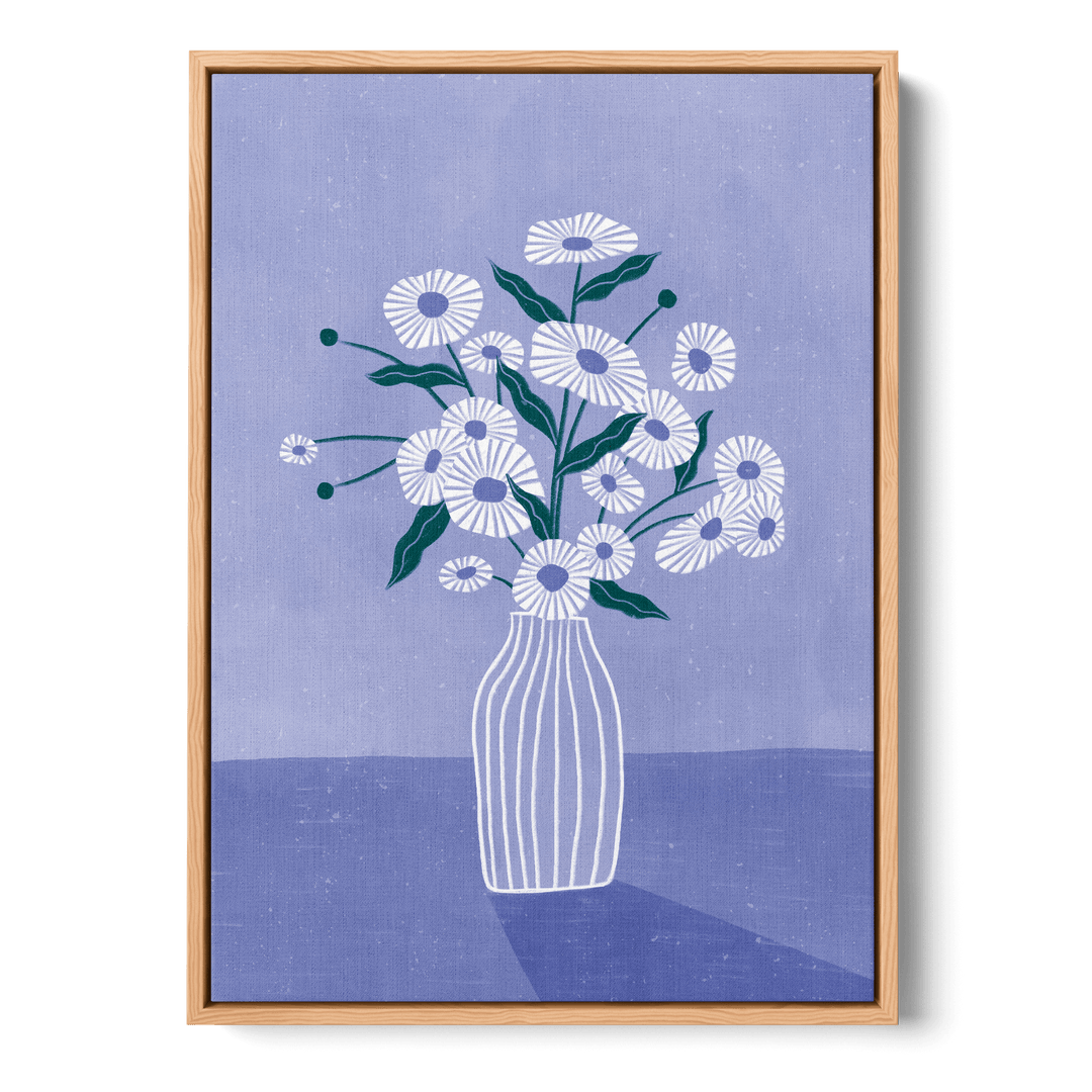 Blossoms In Blue Canvas
