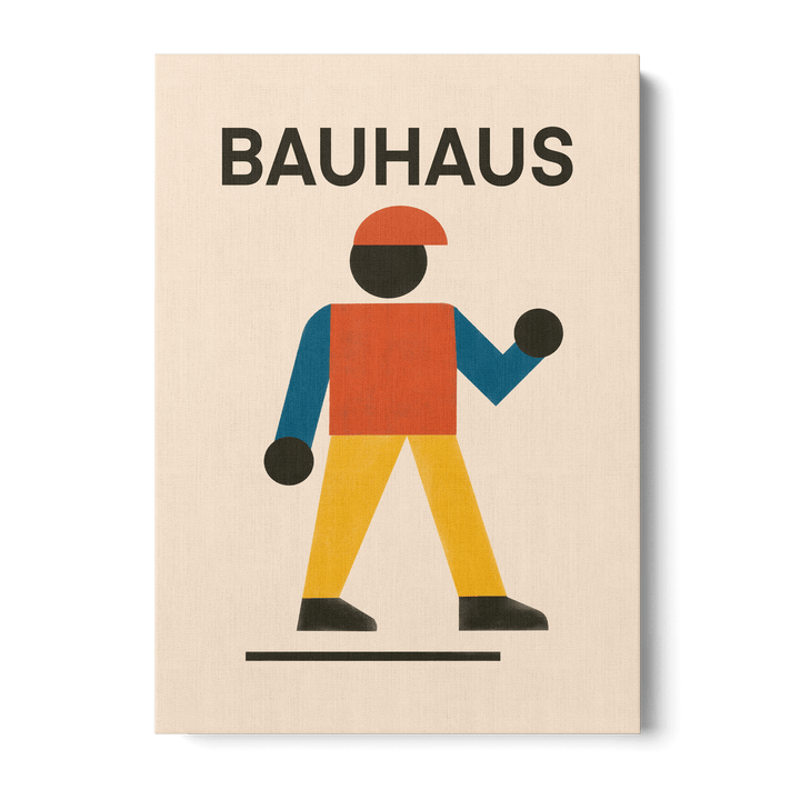 Bauhaus Minimalist Figure Canvas