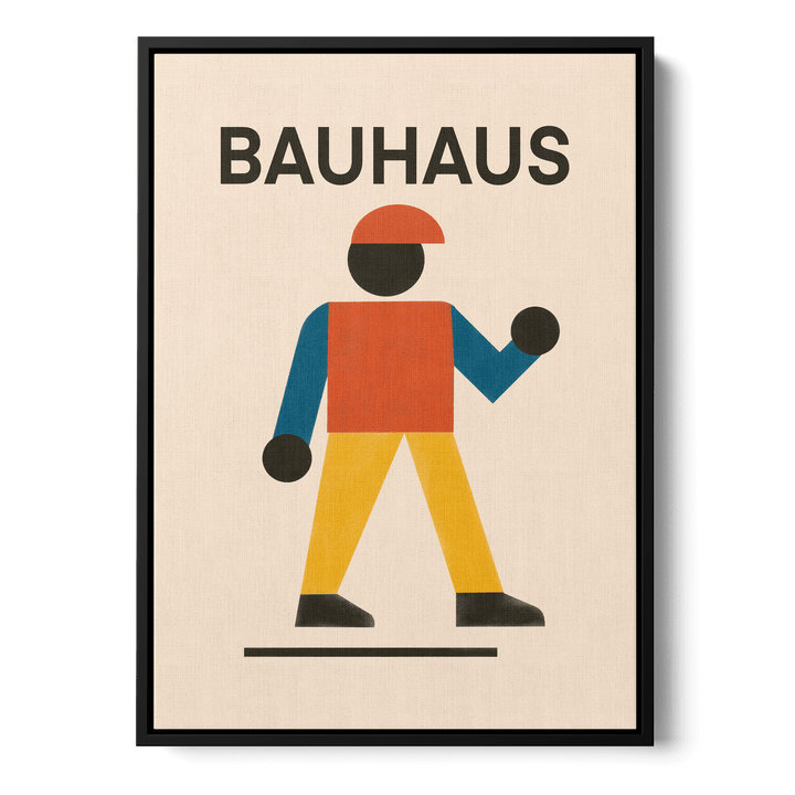 Bauhaus Minimalist Figure Canvas