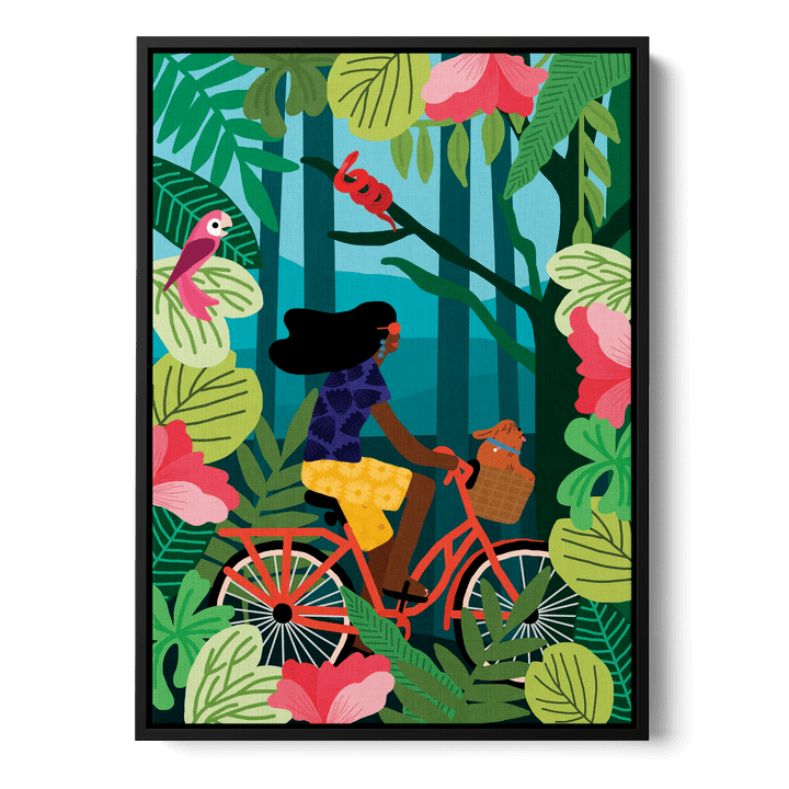 Jungle Biking Canvas