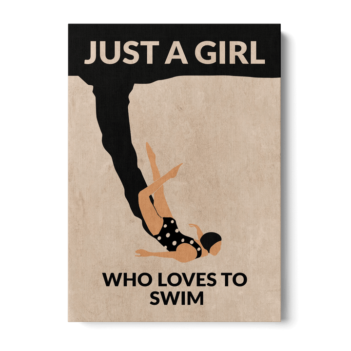 Just A Girl Who Loves To Swim Canvas